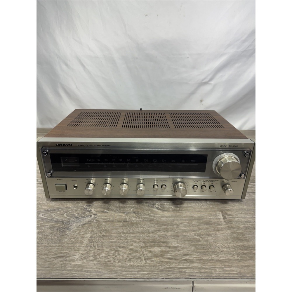 Vintage Onkyo tx-1500 Servo Locked Stereo Receiver Tested  Works Made In Japan